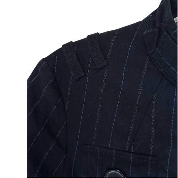 Marc Jacobs Pinstripe Military Style Cropped Jacket Navy - Picture 4 of 9